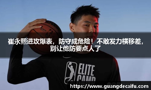 崔永熙进攻爆表，防守成危险！不敢发力横移差，别让他防要点人了